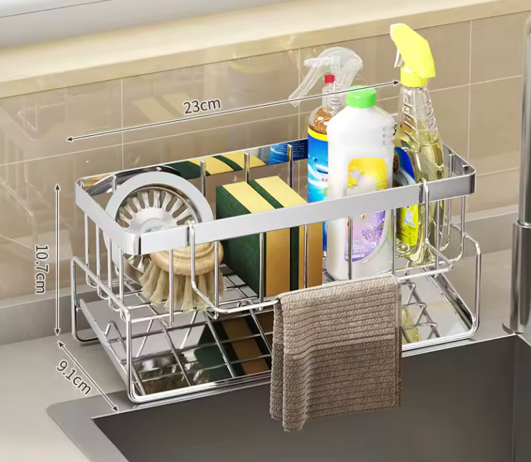 Porte-éponges cuisine sans perçage inox
