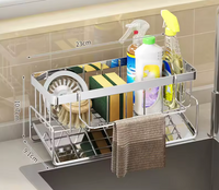 Porte-éponges cuisine sans perçage inox