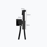 Douchette WC murale eau chaude froide laiton