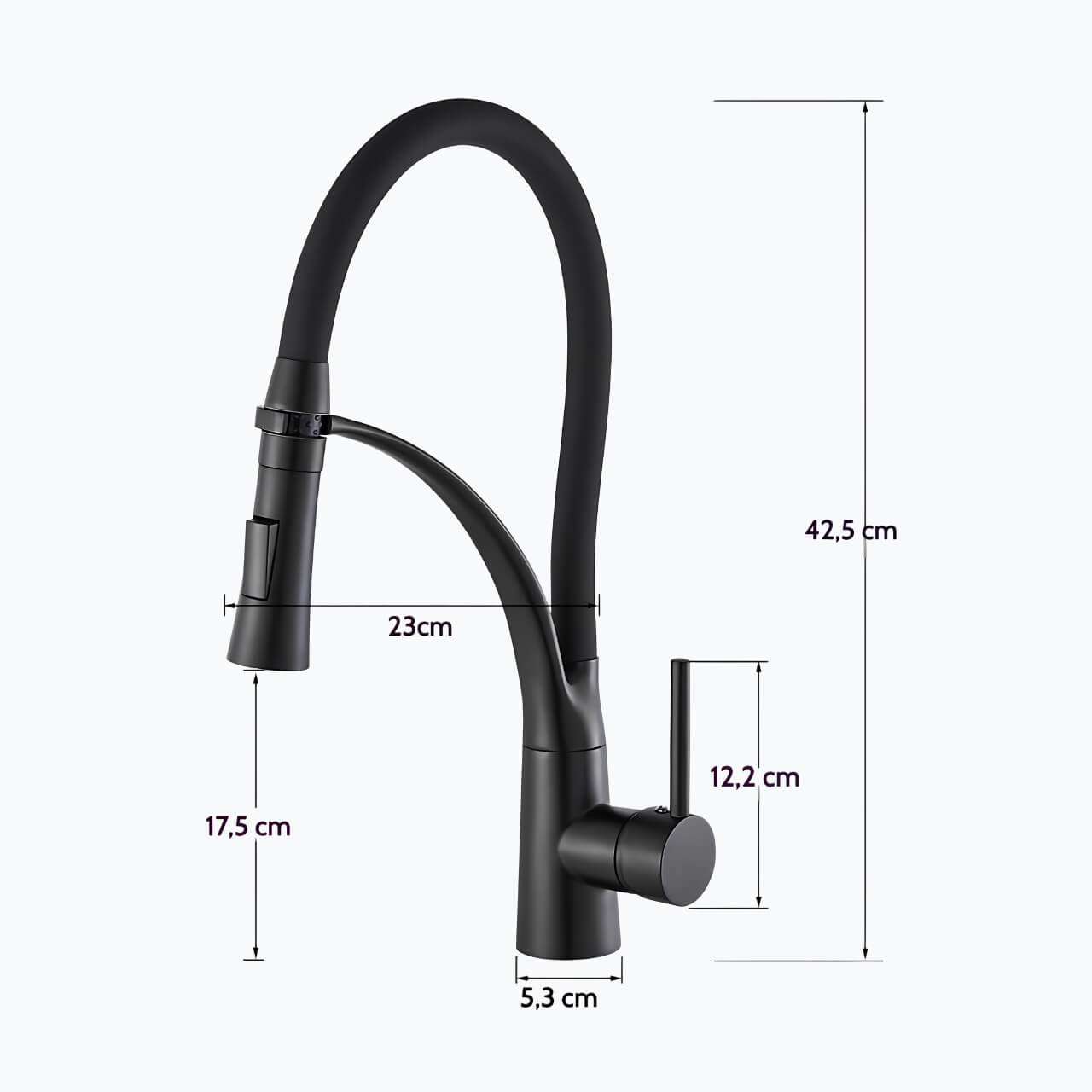 Robinet cuisine laiton mitigeur douchette extractible bec orientable