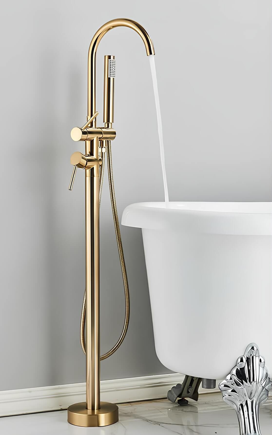 Colonne de baignoire sur pied design contemporain L'art du robinet