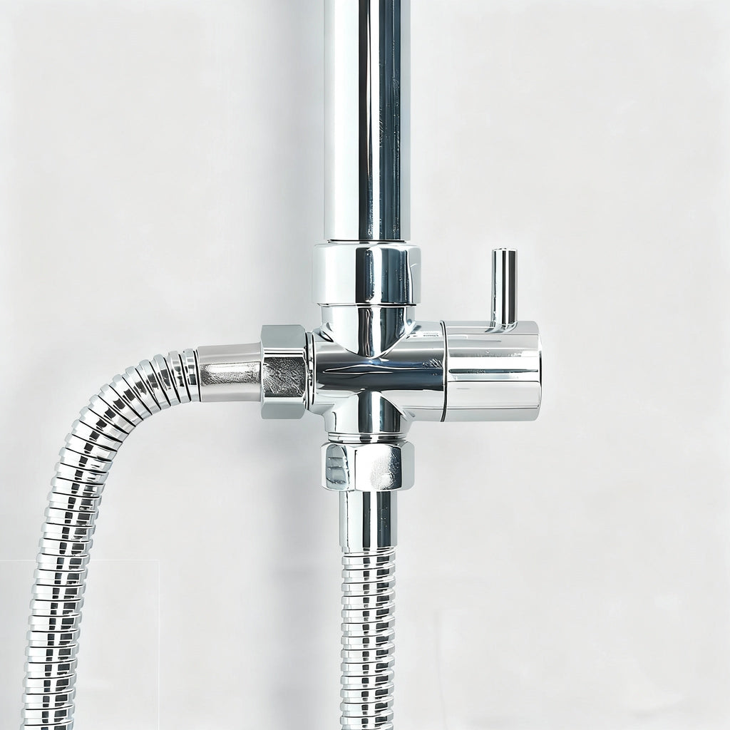 Colonne de douche chrome contemporaine L'art du robinet