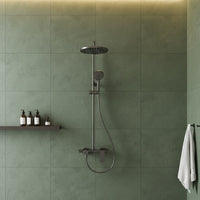 Colonne de douche 3 voies multi-jet aluminium brossé
