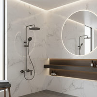 Colonne de douche 3 voies multi-jet aluminium brossé