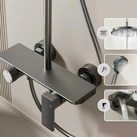 Colonne de douche 3 voies multi-jet aluminium brossé