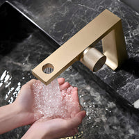 Mitigeur laiton brossé - design contemporain 1 trou L'art du robinet