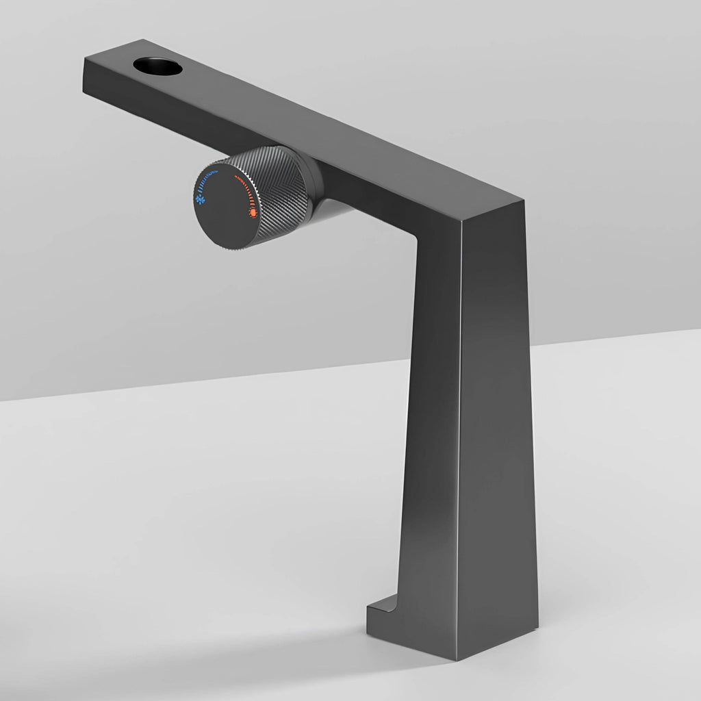 Mitigeur laiton brossé - design contemporain 1 trou L'art du robinet