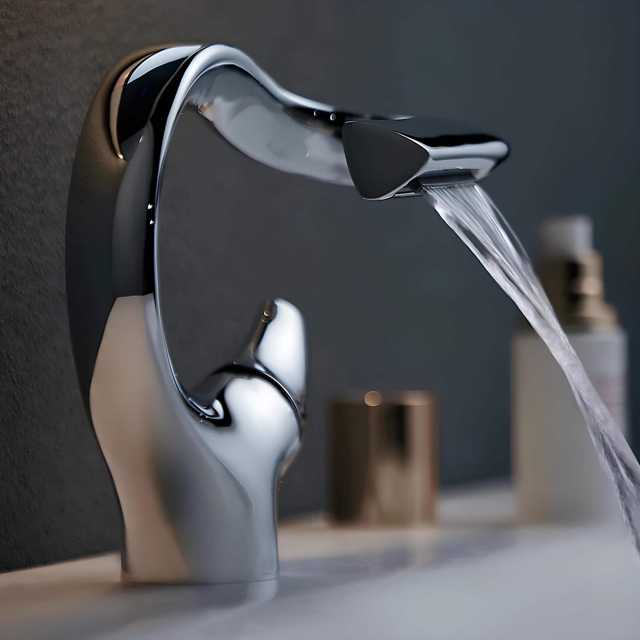 Mitigeur lavabo cascade compact laiton massif L'art du robinet