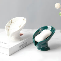 Porte-savon en céramique design floral