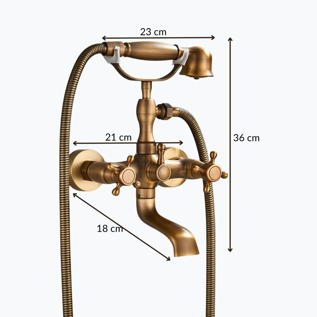 Robinet baignoire mural classique bronze vieilli