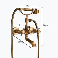 Robinet baignoire mural classique bronze vieilli