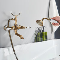 Robinet baignoire mural classique bronze vieilli