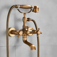Robinet baignoire mural classique bronze vieilli