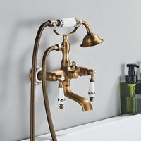Robinet baignoire mural classique bronze vieilli