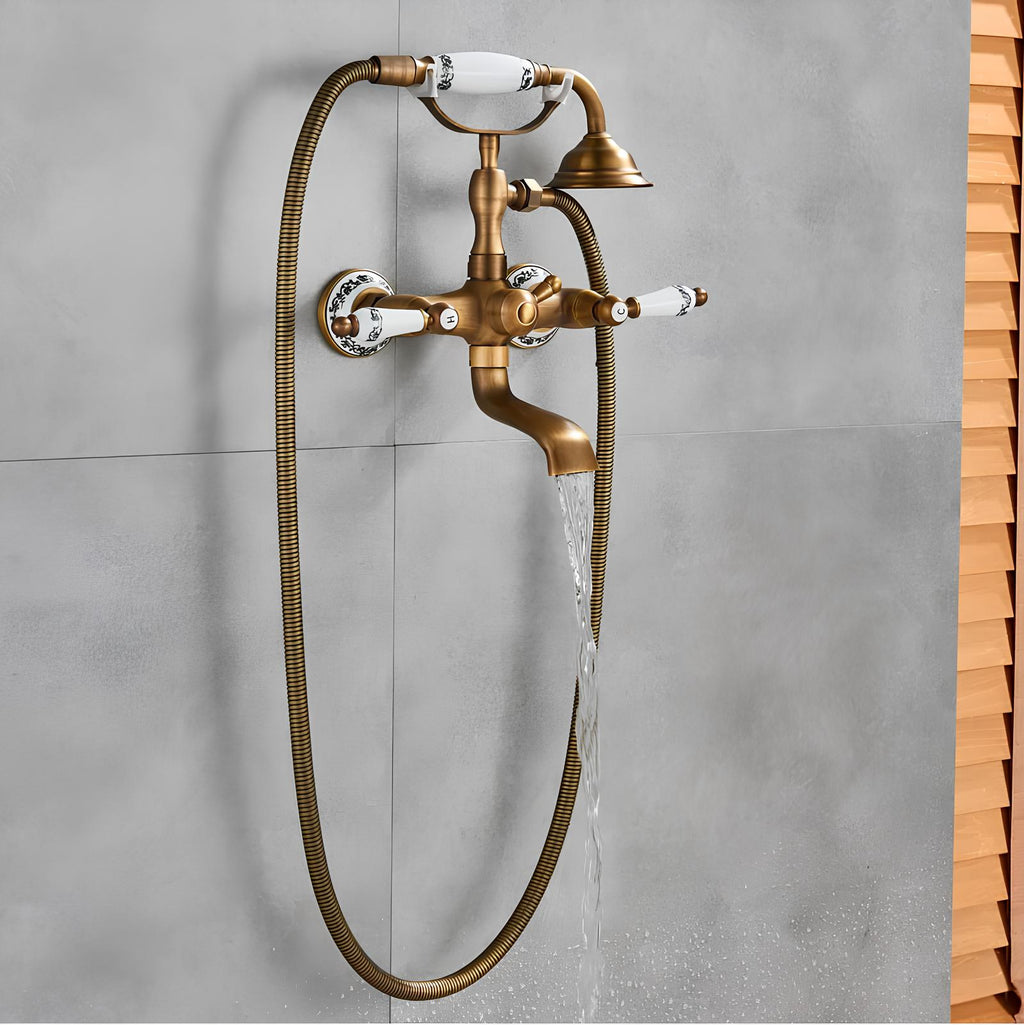 Robinet baignoire mural classique bronze vieilli