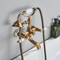 Robinet baignoire mural classique bronze vieilli