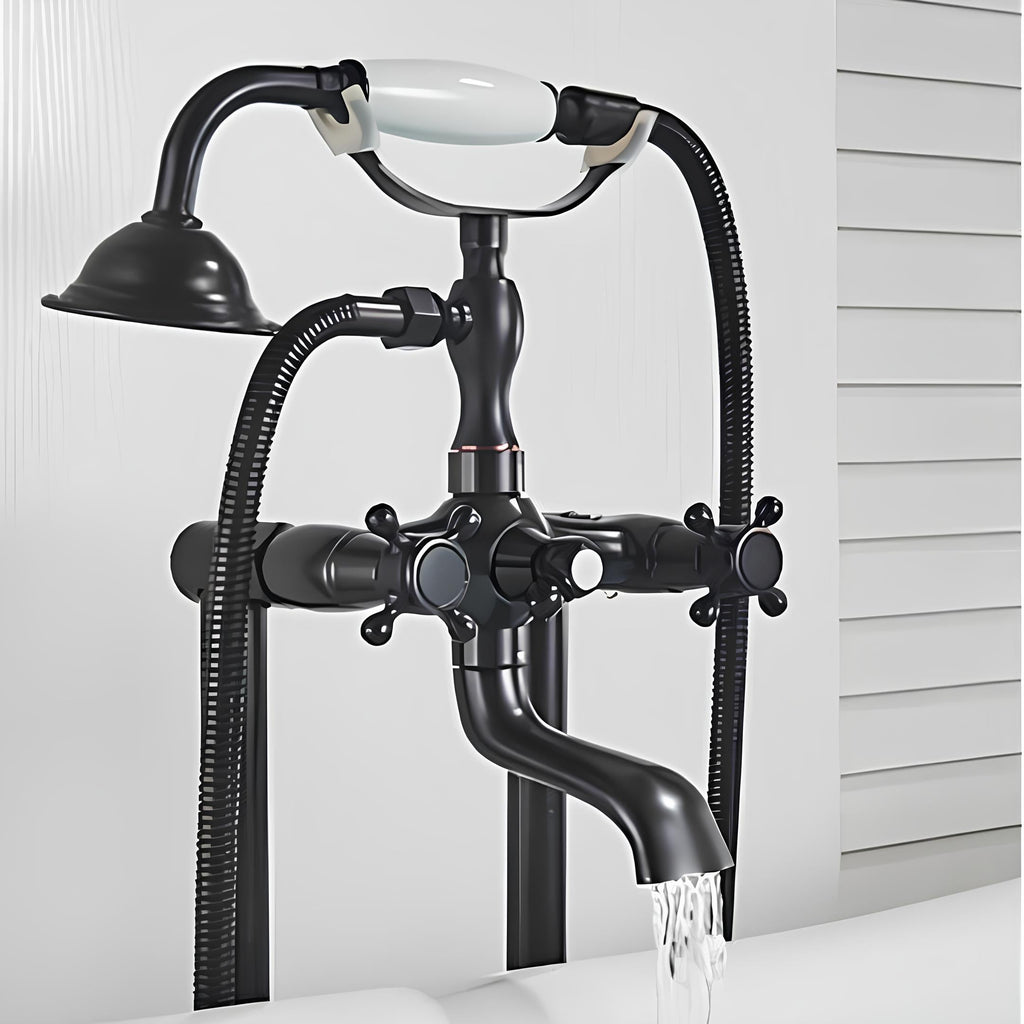 Robinet baignoire sur pied bronze antique rétro