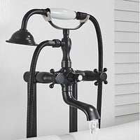 Robinet baignoire sur pied bronze antique rétro
