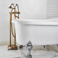 Robinet baignoire sur pied bronze antique rétro
