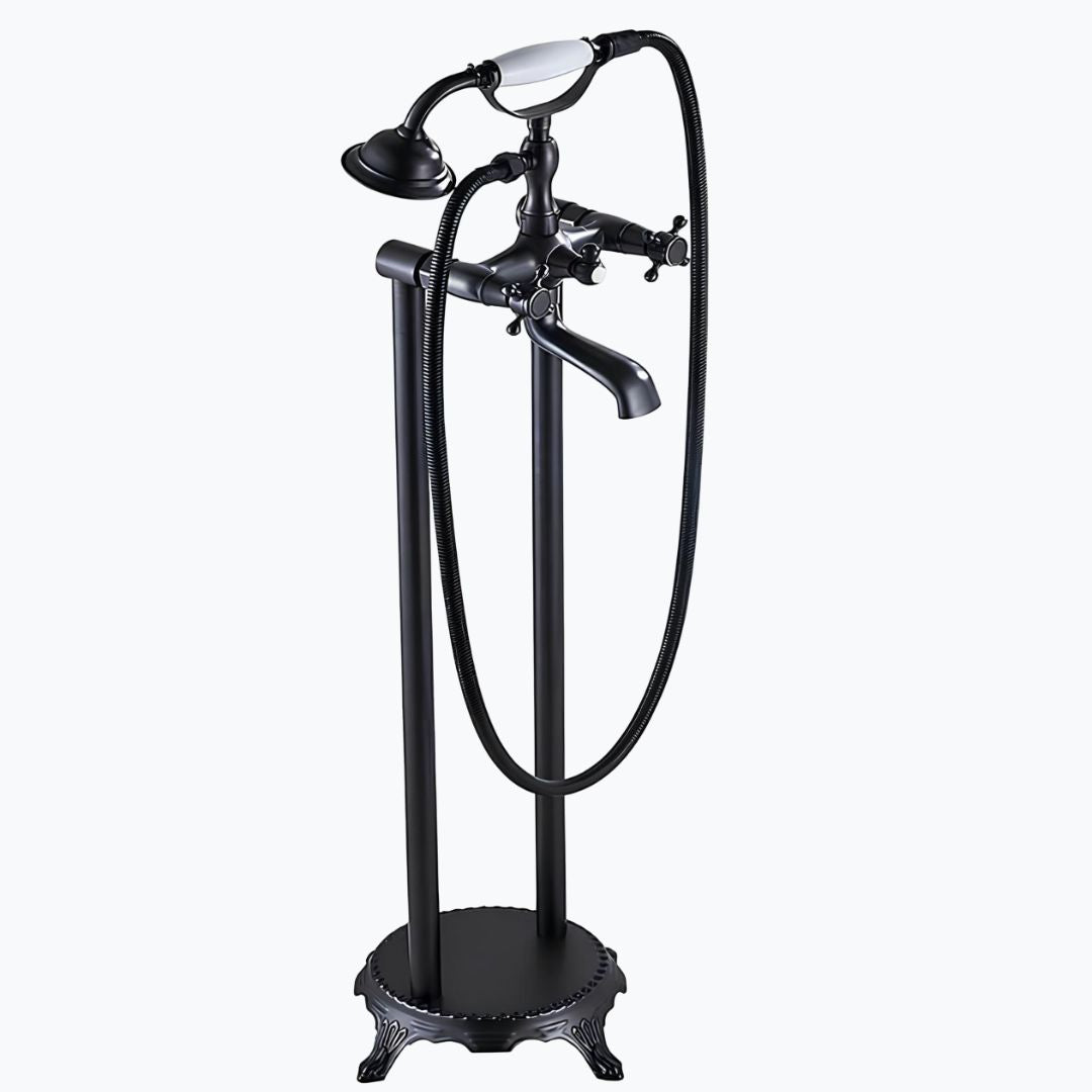 Robinet baignoire sur pied bronze antique rétro