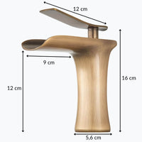 Robinet cascade lavabo laiton massif