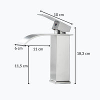 Robinet lavabo cascade inox - mitigeur classique