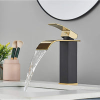 Robinet lavabo cascade inox - mitigeur classique