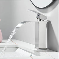 Robinet lavabo cascade inox - mitigeur classique
