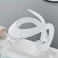 Robinet mitigeur cascade lavabo laiton massif
