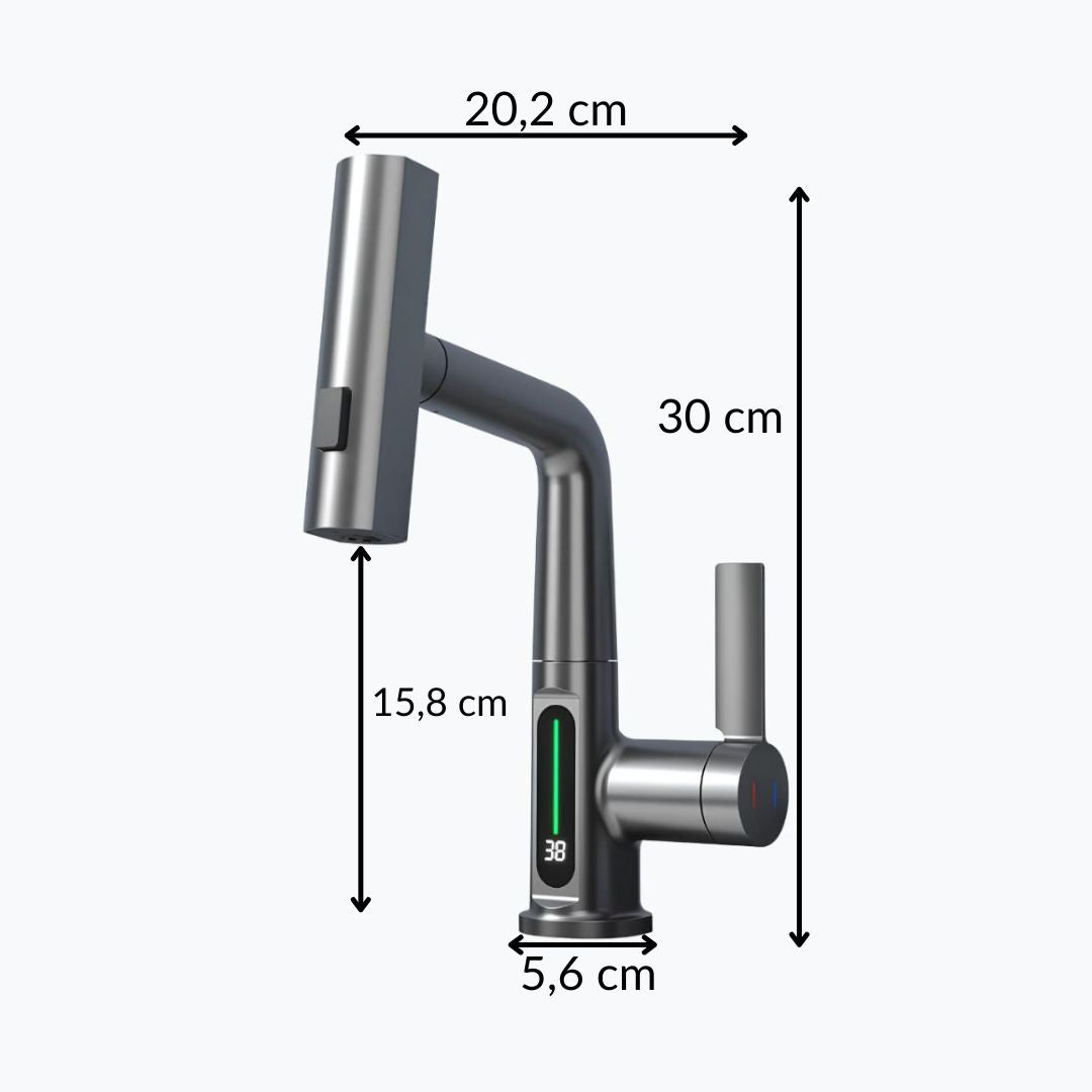 Robinet cascade numérique pour évier inox L'art du robinet