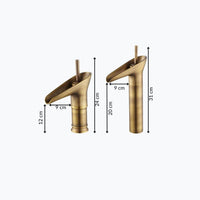 Robinet cascade laiton massif style antique