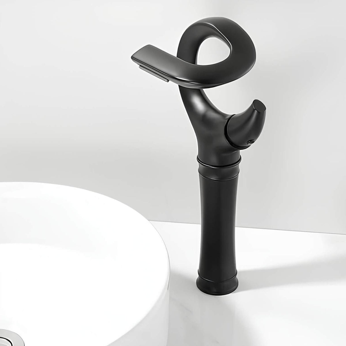 Robinet cascade vasque monotrou contemporain L'art du robinet