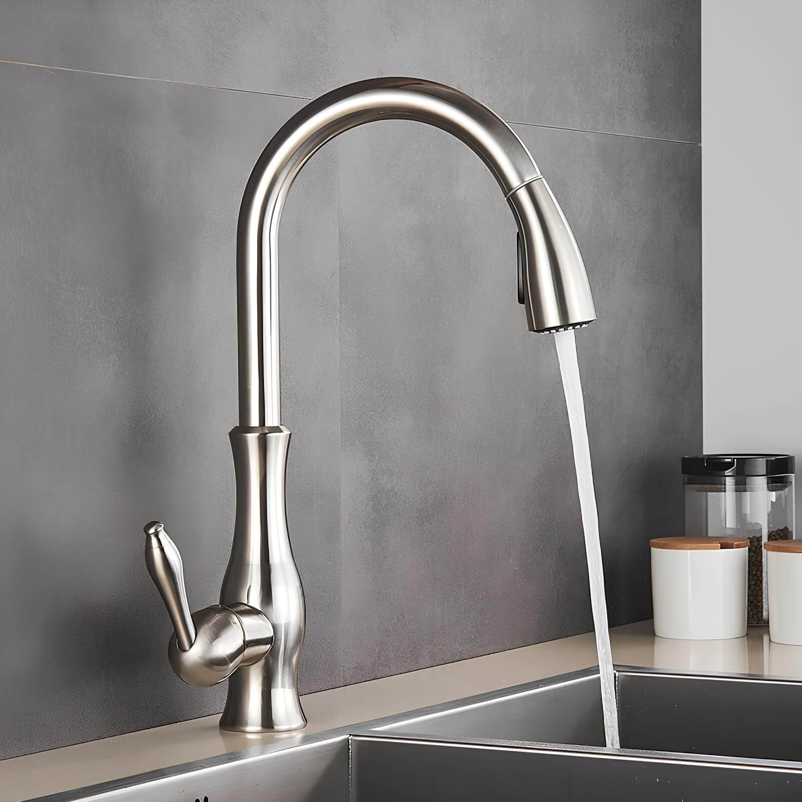 Robinet cuisine avec douchette extractible