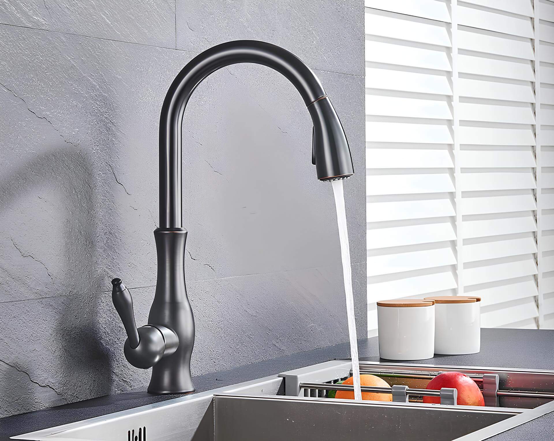 Robinet cuisine avec douchette extractible