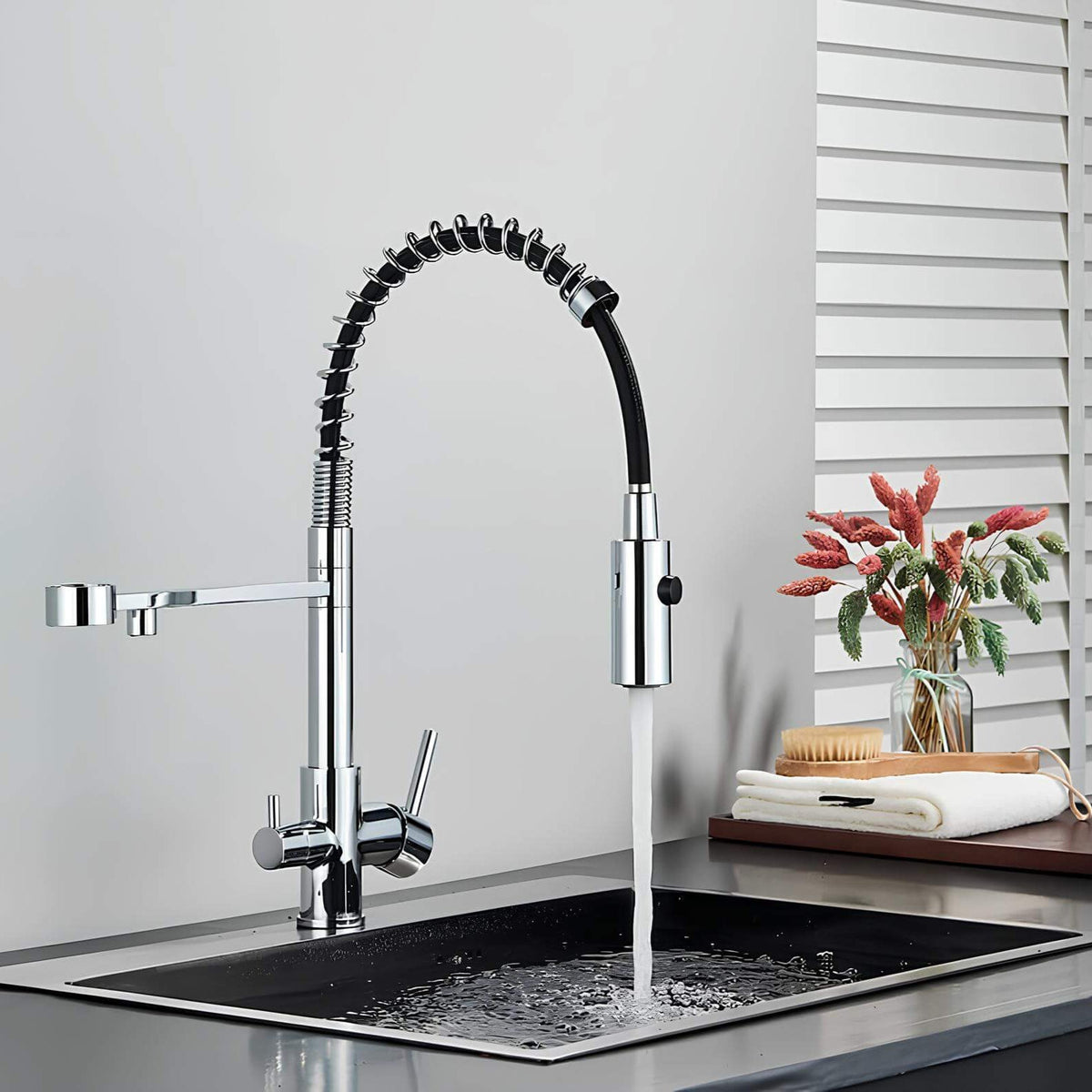 Robinet cuisine douchette eau filtrée L'art du robinet