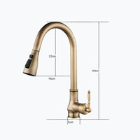 Robinet cuisine douchette extractible antique L'art du robinet