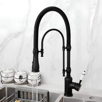 Robinet cuisine douchette extractible mitigeur laiton ressort flexible