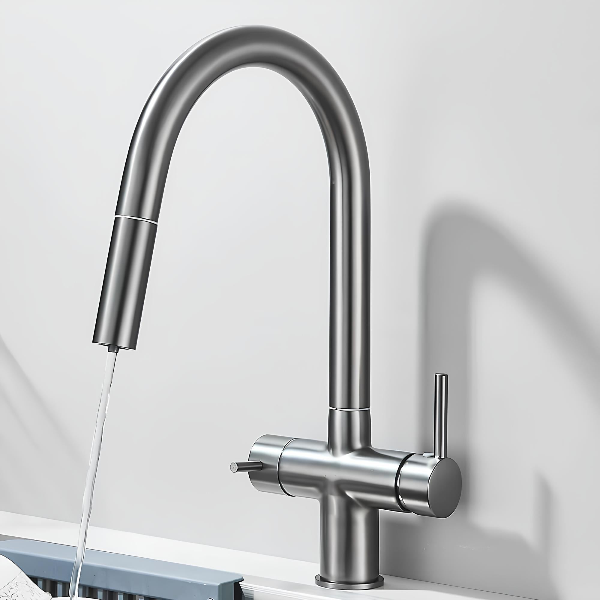 Robinet cuisine douchette rétractable rotation 360° L'art du robinet