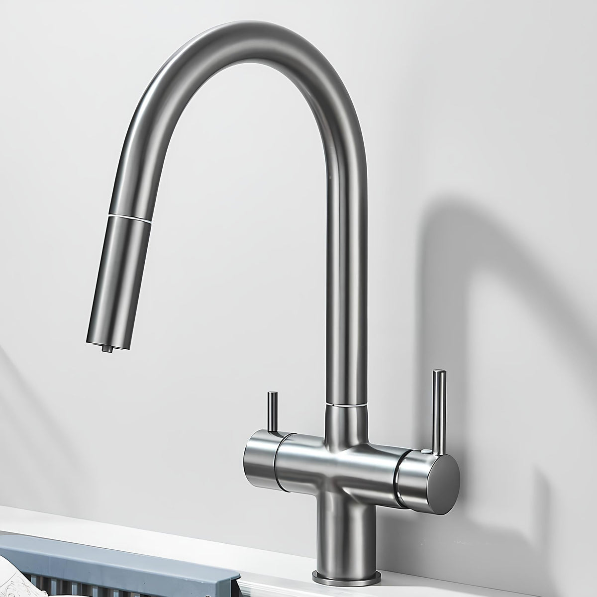 Robinet cuisine douchette rétractable rotation 360° L'art du robinet