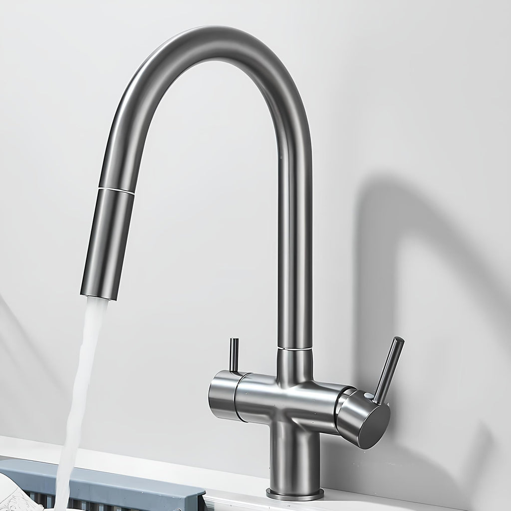 Robinet cuisine douchette rétractable rotation 360° L'art du robinet