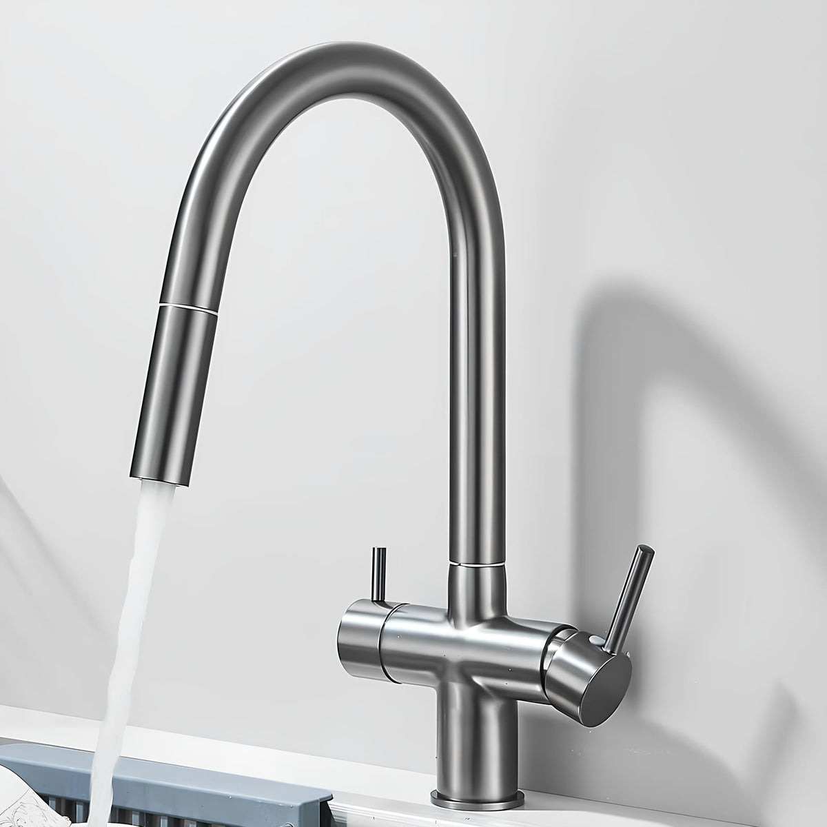 Robinet cuisine douchette rétractable rotation 360° L'art du robinet