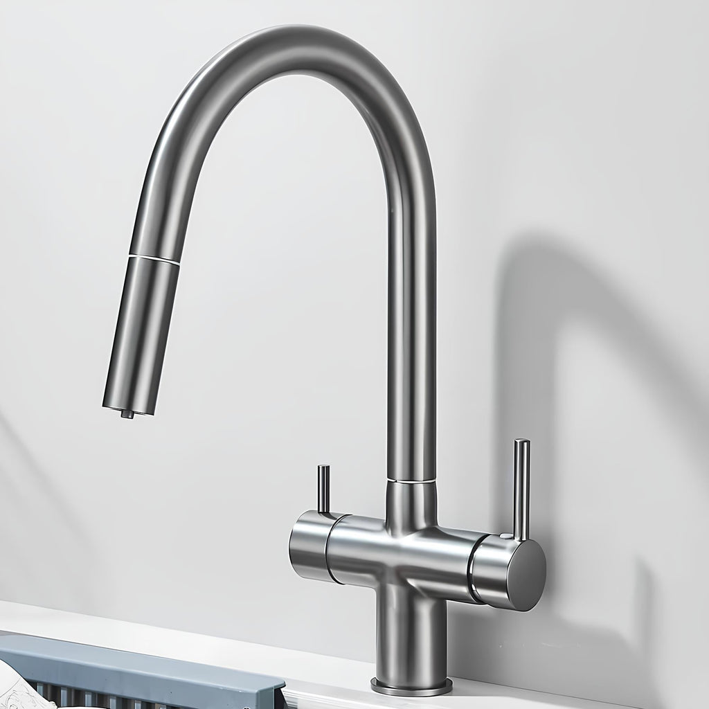 Robinet cuisine douchette rétractable rotation 360° L'art du robinet