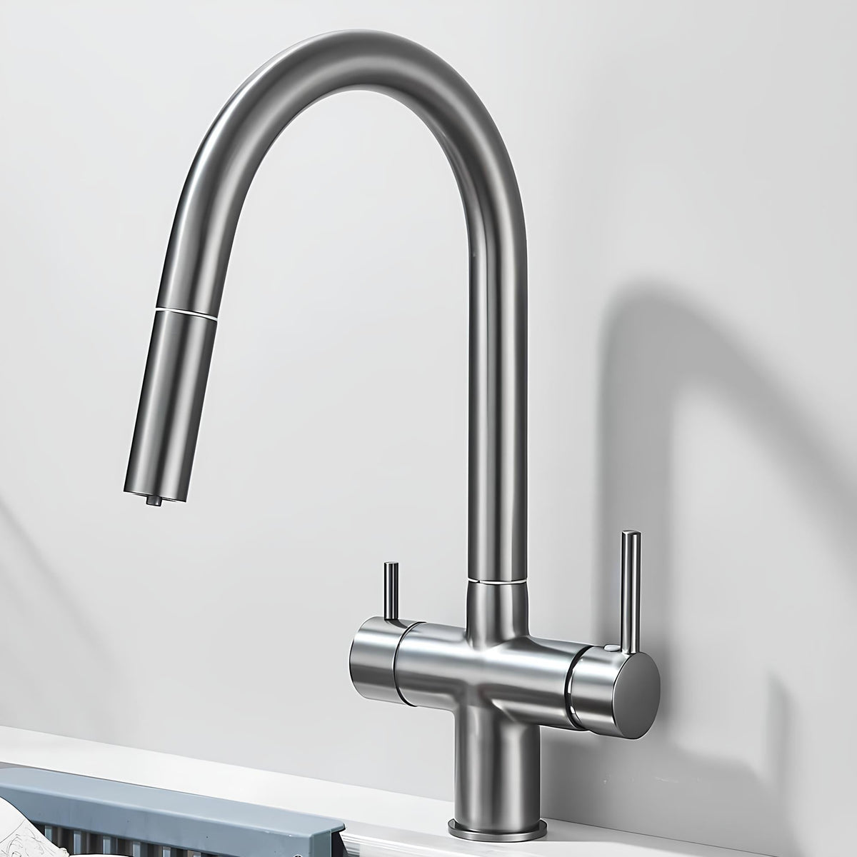 Robinet cuisine douchette rétractable rotation 360° L'art du robinet