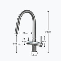Robinet cuisine douchette rétractable rotation 360° L'art du robinet