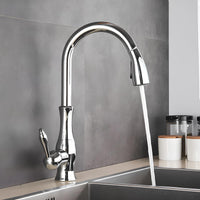 Robinet cuisine laiton douchette extractible col pivotant