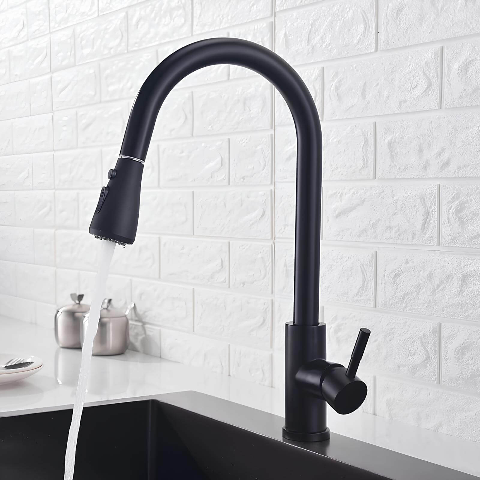 Robinet cuisine laiton douchette extractible 2 jets