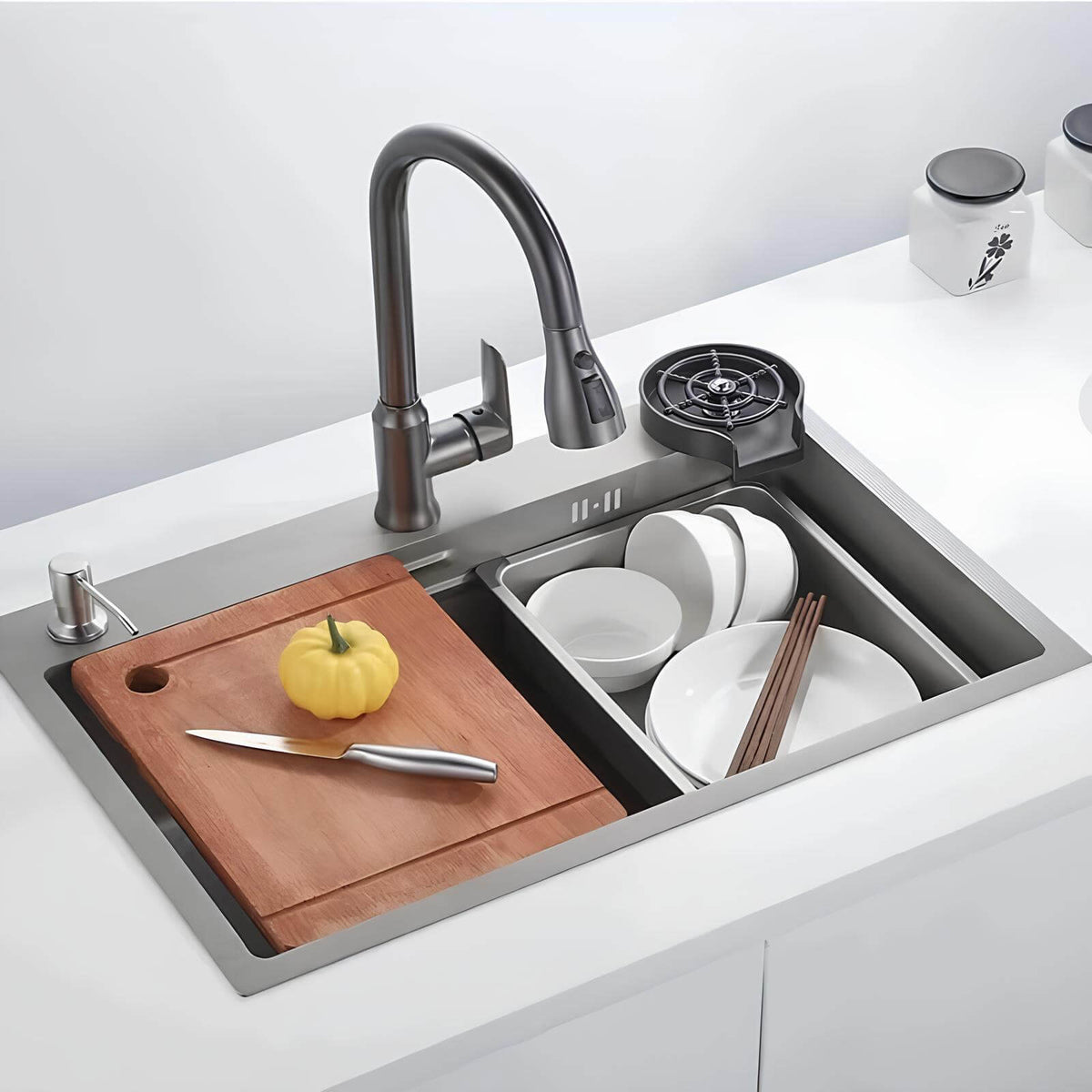 Robinet cuisine extractible bec rétractable L'art du robinet