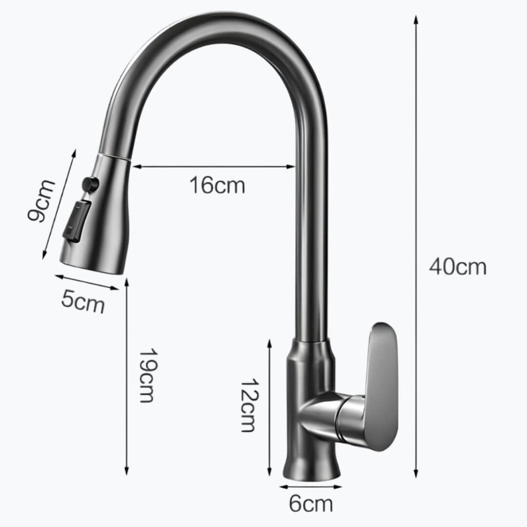 Robinet cuisine extractible bec rétractable L'art du robinet