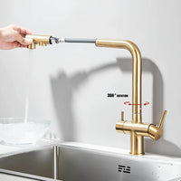 Robinet cuisine filtration 3 en 1 avec douchette L'art du robinet