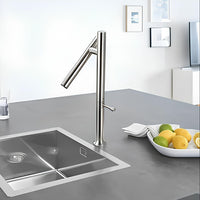 Robinet cuisine inox 304 rotatif 360° mitigeur brossé